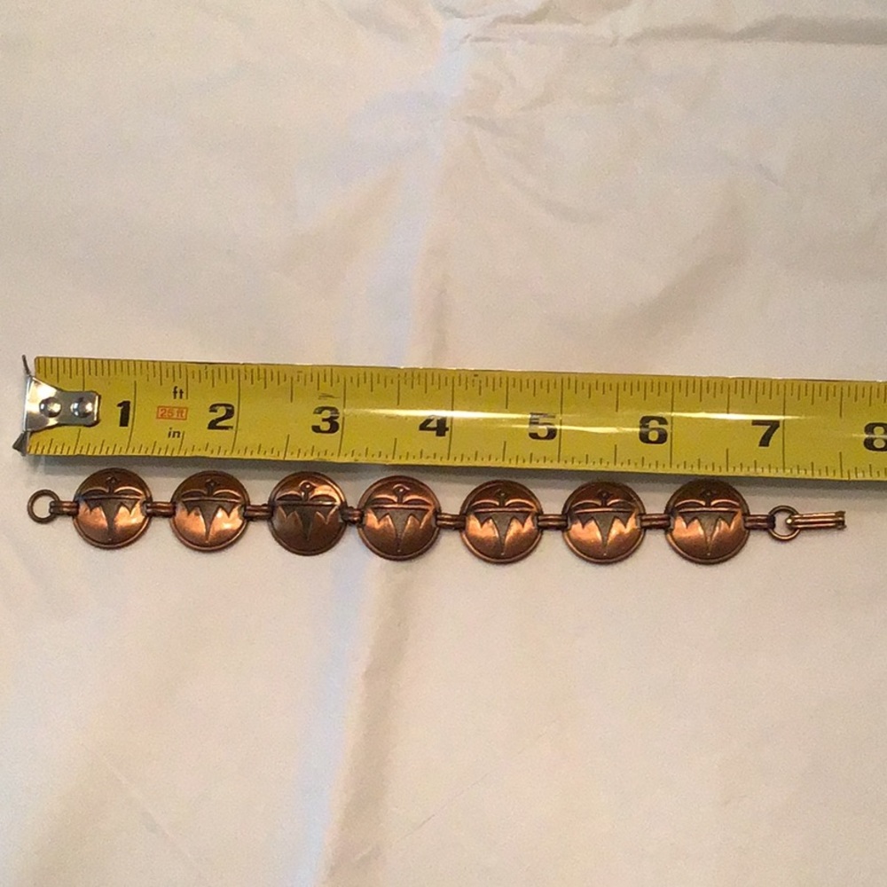 Vtg. 3 Pc Solid Copper Thunderbird/Cactus Jewelry - image 7